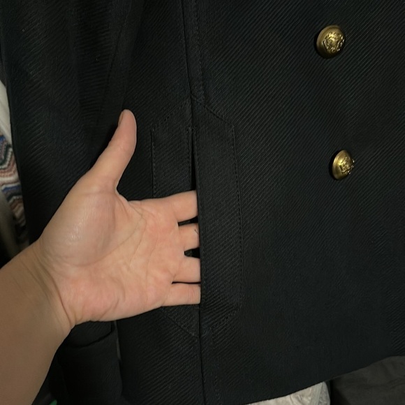 Banana Republic Classic Navy Pea Coat NWOT - Picture 5 of 12